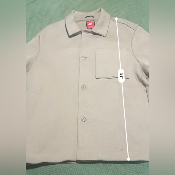 Nike Sportswear Tech Fleece Reimagined Men’s Oversized Shacket  Khaki Size M - Picture 14 of 16